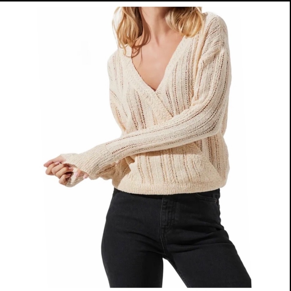 ASTR Wrap Front Sweater